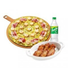 [프레드피자]바질버터관자피자 M + 윙봉 + 스프라이트 500ml